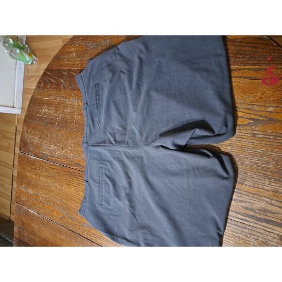 Suze 24WP George Think Slim Grey Flat Front Dress Pants High Rise Waist Trousers - Picture 3 of 3